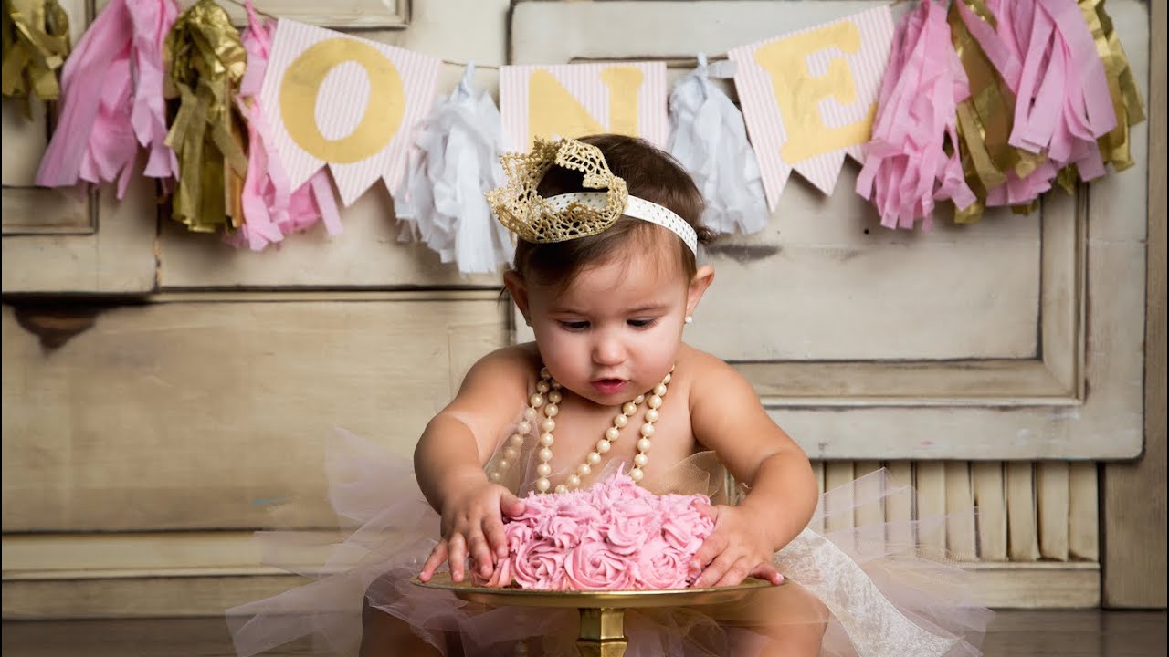 First Birthday Photoshoot Ft Smash Cake Youtube