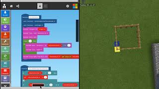 Builder Fence with Size and Block Arguments in MakeCode for Minecraft