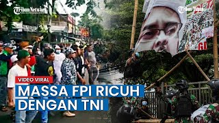 Copot Baliho Rizieq Shihab, Massa FPI Hadang Polisi dan TNI