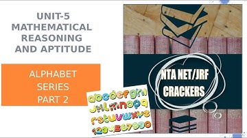 ALPHABET SERIES NTA NET JRF CRACKERS PAPER 1 part 2