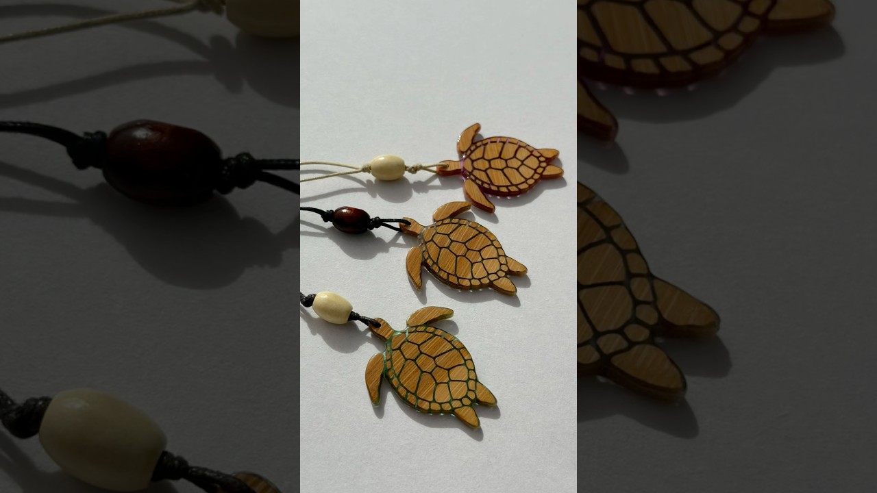Bamboo sea turtles #woodworking #resinart