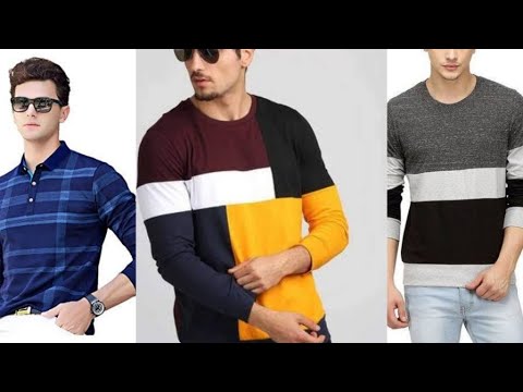 Men Full Sleeves T shirt Styles | T shirt Designs for Boys | Casual ...