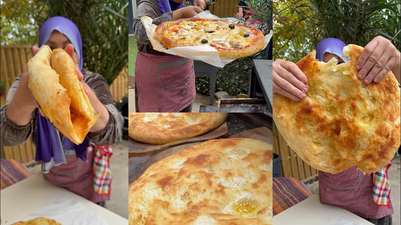  راجلي و ولادي معروضين  و ماخبرنيش￼ بيتزا الإيطالية خبز مع الزبدة يفوت بلا مضيغ