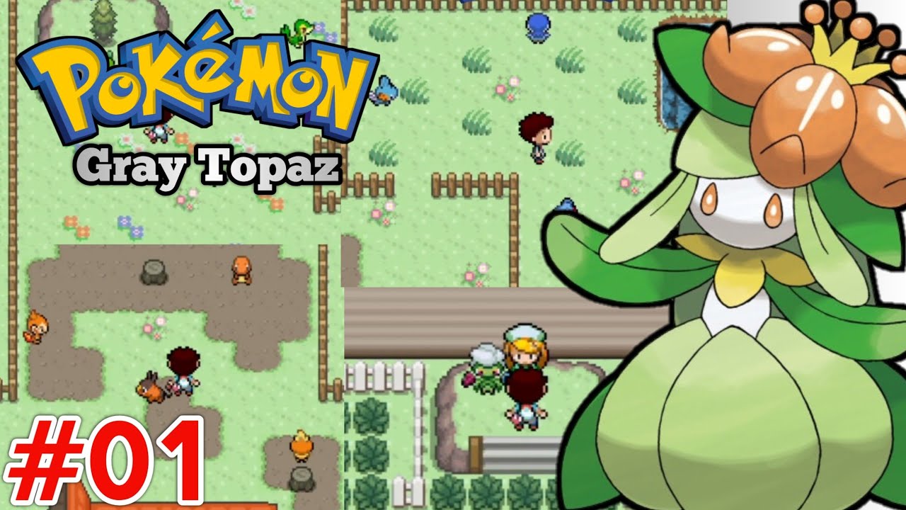 Gen 1 to 5 Starter|1st Gym Leader Flore|Pokemon Gray Topaz Gameplay ...