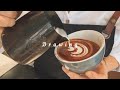 ✍🏻Drawing Latte Art, ASMR Cafe vlog, Jibbijug review, Coffee shop background noise, Cafe Ambience