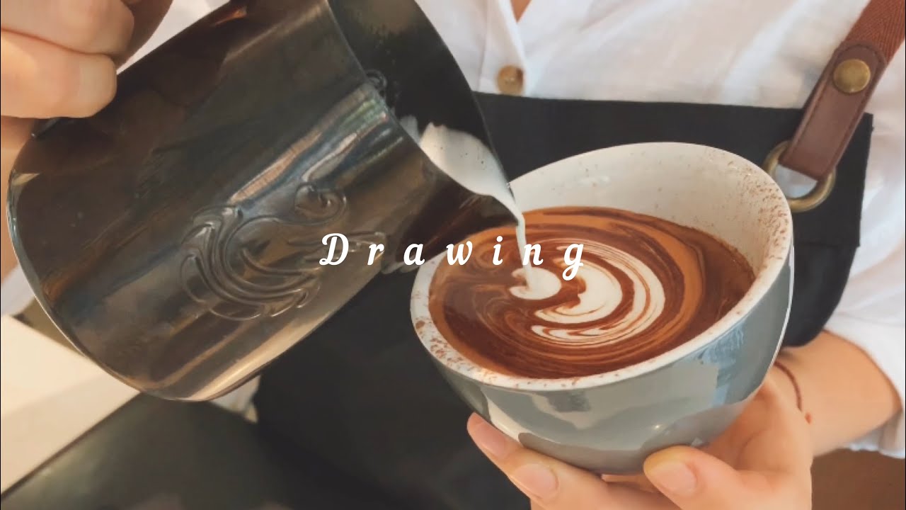 Drawing Latte Art Asmr Cafe Vlog Jibbijug Review Coffee Shop Background Noise Cafe Ambience Roast The Coffee