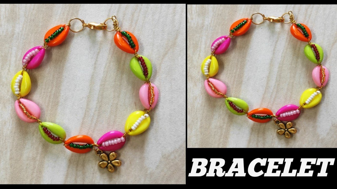 very easy cowrie shell Bracelet| diy bracelet|