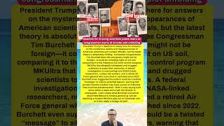 Congressman warns of sinister plot as missing scientists probe deadline nears #mystery #shorts