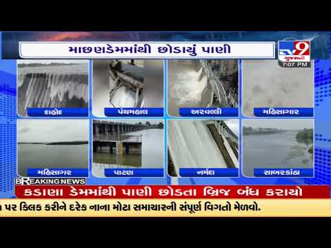 રાજ્યમાં મધ્ય, ઉત્તર અને દક્ષિણ ગુજરાત મેઘરાજાએ મહેર વરસાવી | TV9News