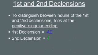Video 1 -- The First Declension