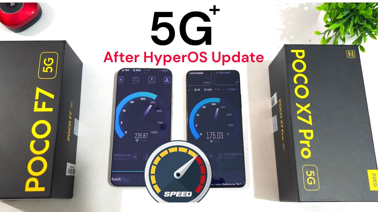 Сравнение скорости 5G на POCO F7 и POCO X7 Pro после обновления 🔥🔥🔥 