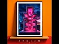 Synthwave Decor Neon Oasis Art, A2 Printable Art, Digital Download