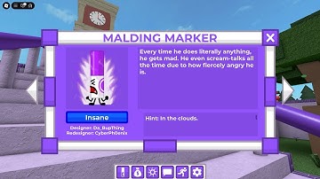 How to get MALDING MARKER in FIND THE MARKERS NEW UPDATE ROBLOX !