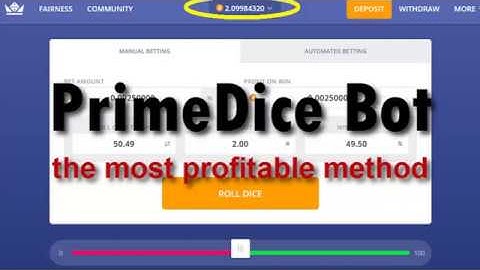 New PrimeDice Bot (Top Strategy Method)