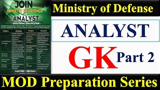 MOD Analyst Screening Test Preparation | GK Questions | MOD Analyst 2026 Screening Test | MOD Jobs