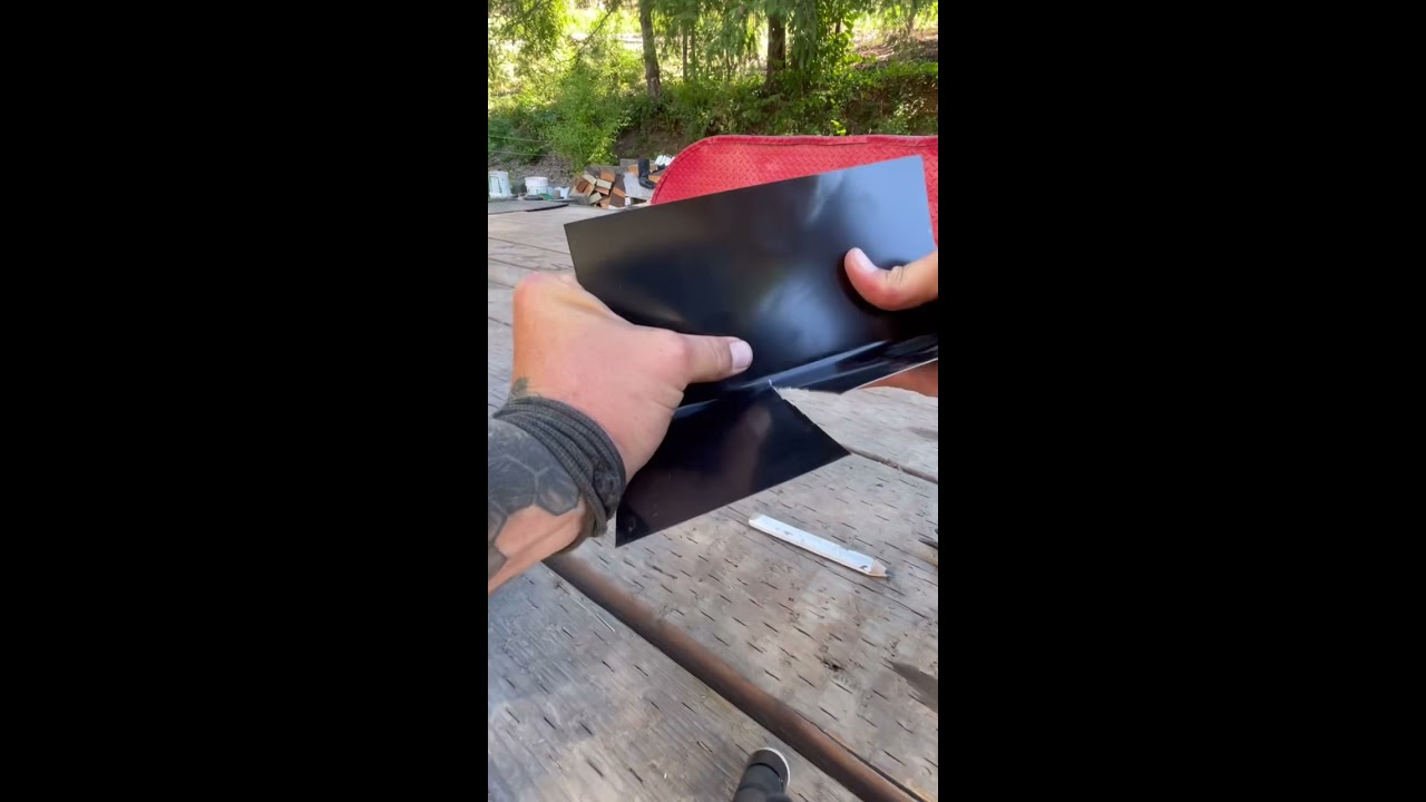 How To Cut And Bend Step Flashing Into A Kick Out For Metal Roof Or Comp 