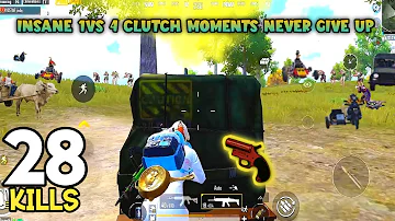 INSANE 1vs 4 CLUTCH moments Never give UP🥵 PUBG Mobile | KIDSTAR