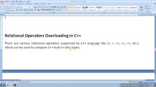 C++ | Operator Overloading | Lecture 13 | Hartron Skill Centre, Near Jat College, Hisar