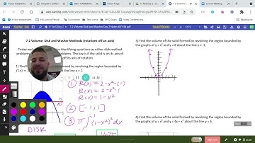 7.2 Volume Disk and Washer Day 2 Notes Video