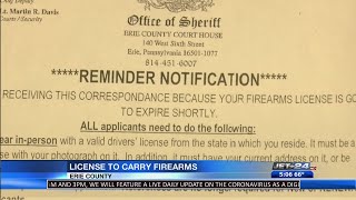 Erie County permits applications for a license to carry firearms