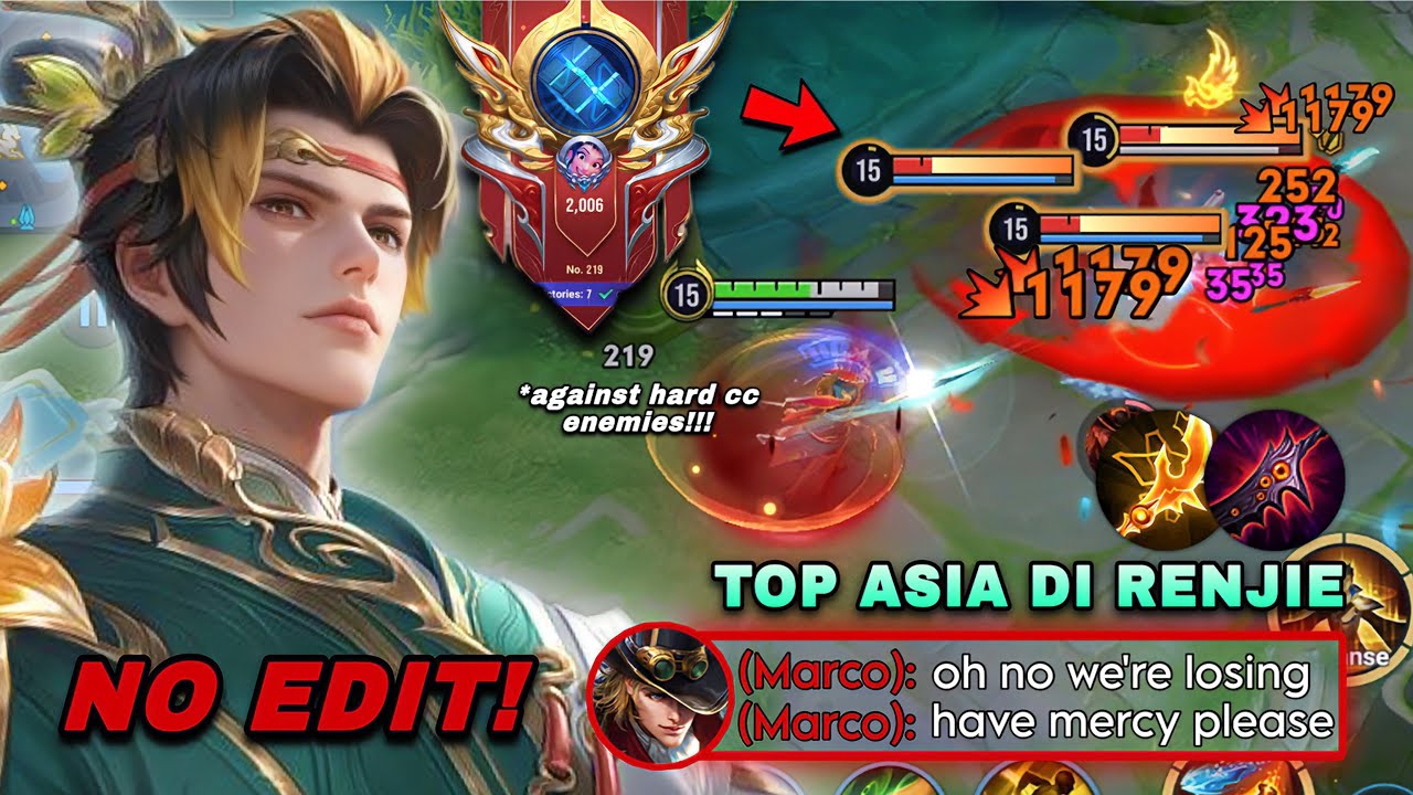 NO EDIT! TOP 1 DI RENJIE AGAINST HARD CC ENEMIES IN 2K PEAK SOLO RANK! | DI RENJIE BUILD & ARCANA