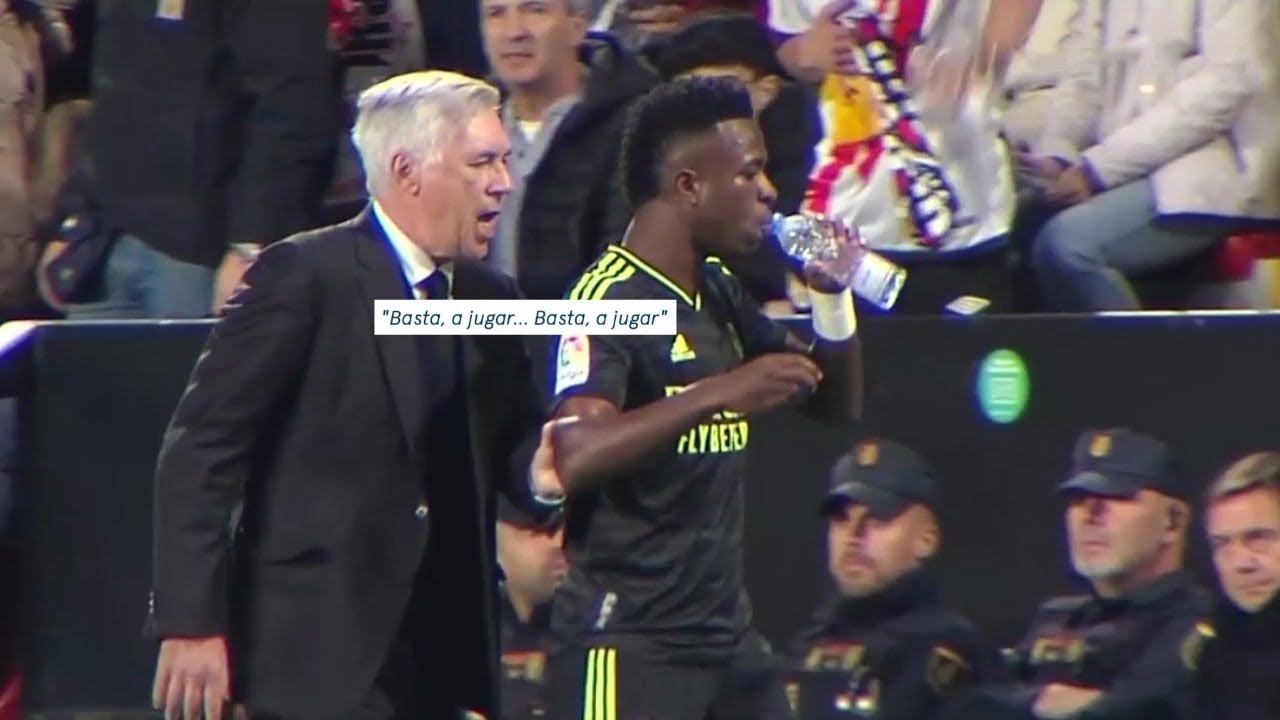 Ancelotti tuvo que calmar a Vinicius