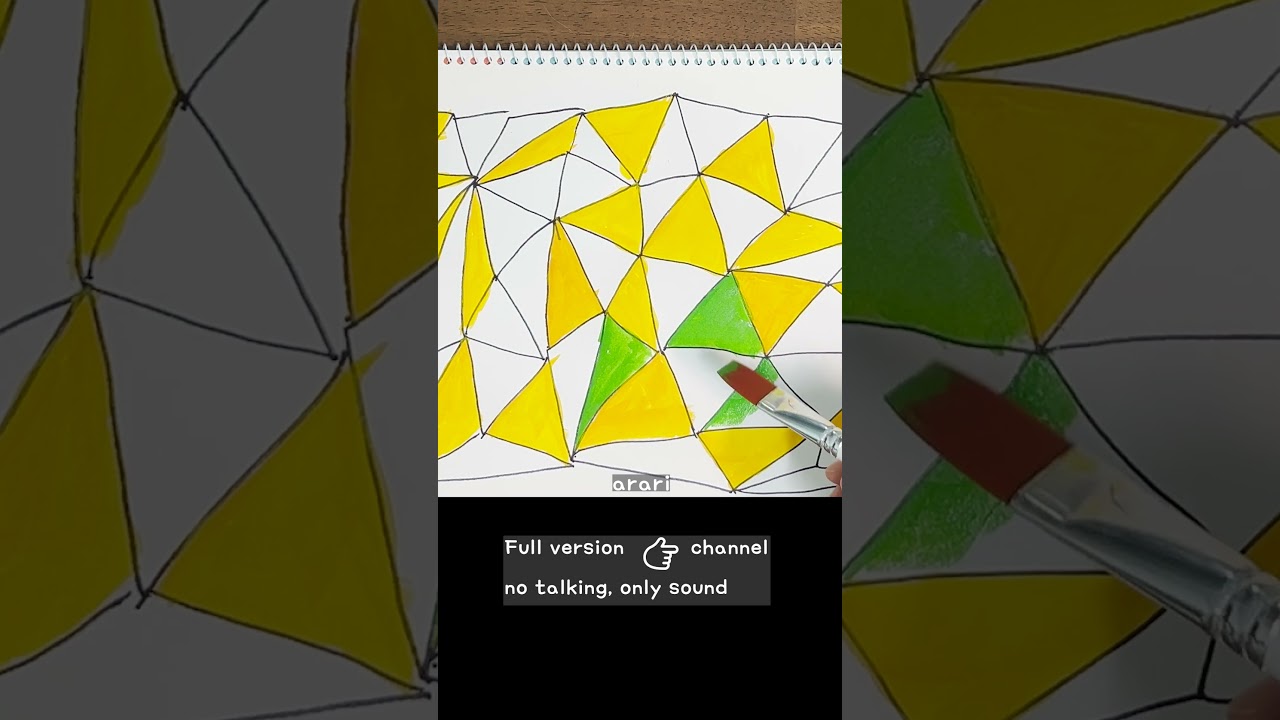 Triangle Mosaic Slow Painting Sounds (No Talking)
