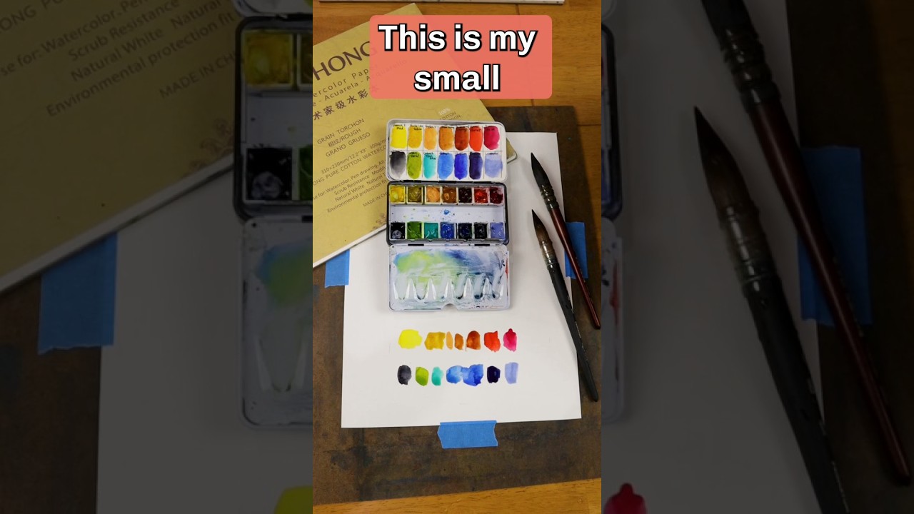 Руководство для художников, работающих на пленэре, по созданию мини-палитры для акварели. 