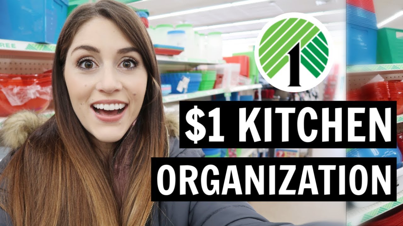 DOLLAR TREE Kitchen Organization | $1 Ideas and Tips - YouTube