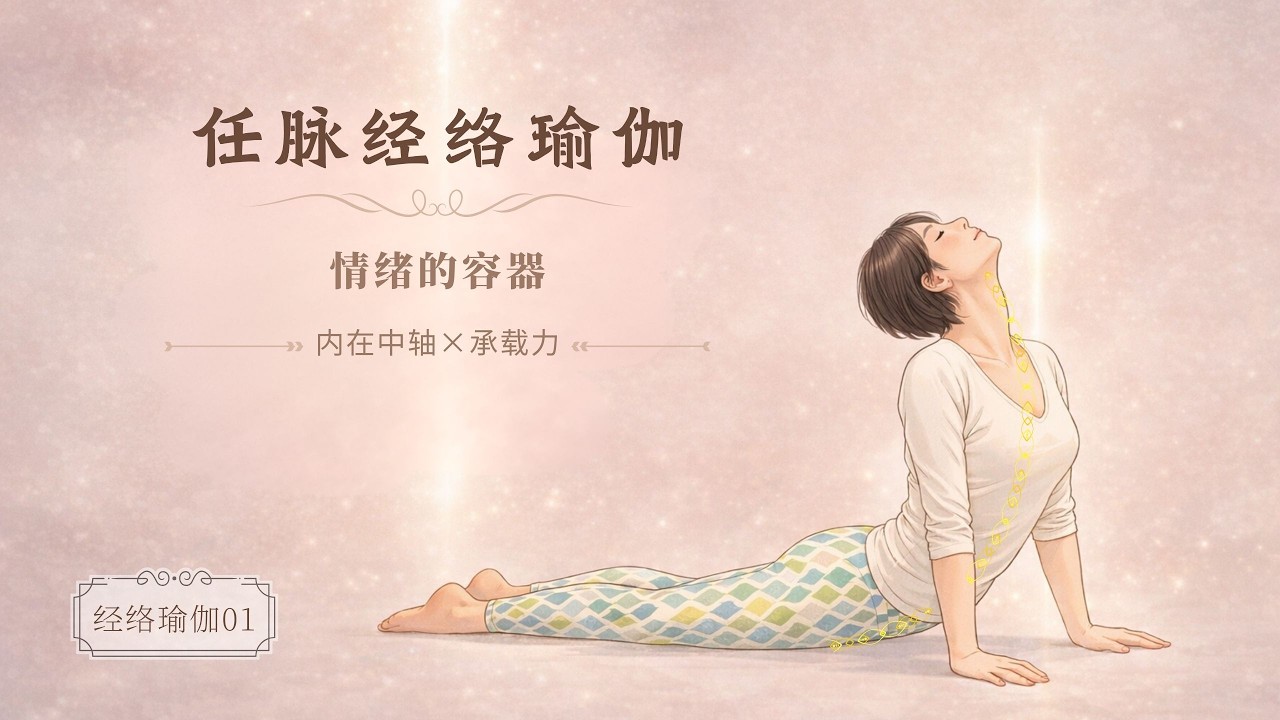 中文讲解版【经络瑜伽】任脉：情绪的容器|内在中轴与承载力——当你愿意回到身体内部 情绪才有地方被安放