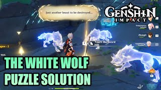 White Wolf Puzzle (The Lone Wolf's Memory Achievement) — Wavechaser Plain — GENSHIN IMPACT 6.3