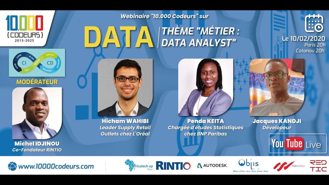 webinaire DATA : métier Data Analyst expliqué à la Jeunesse Africaine