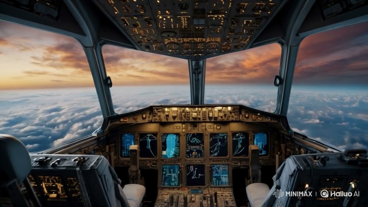 Sleep Like a Pilot | Cockpit View & Relaxing Plane Noise 3H Loop