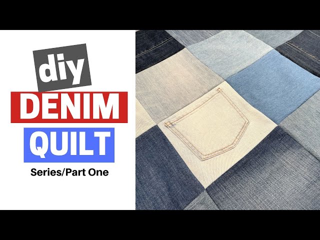 How To Make A Denim Quilt Using Old Jeans (An Ultra Simple Sewing Project!)