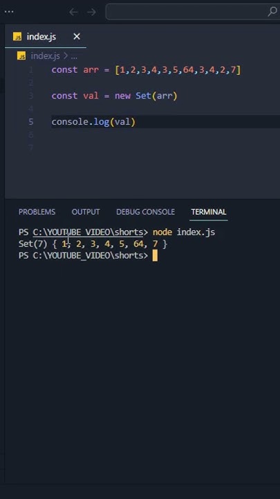 find unique element in array using javascript #javascipt #shorts - YouTube