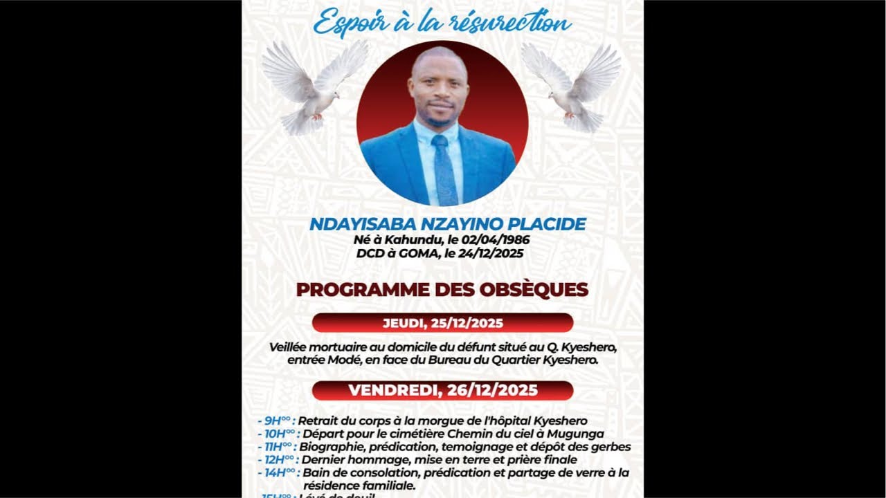 Mazishi ya muimbaji Ndayisaba Placide