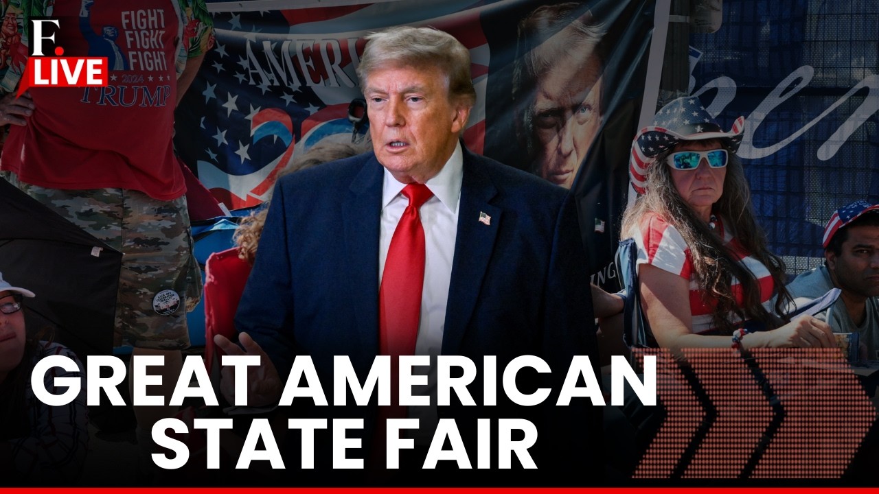 US President Trump Attends Opening Ceremony for Great American State Fair | LIVE thumbnail