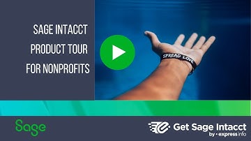 Sage Intacct Product Tour for Nonprofits