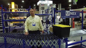 MODEX 2018 | UNEX Manufacturing Flex Wheel Series Gravity Conveyor