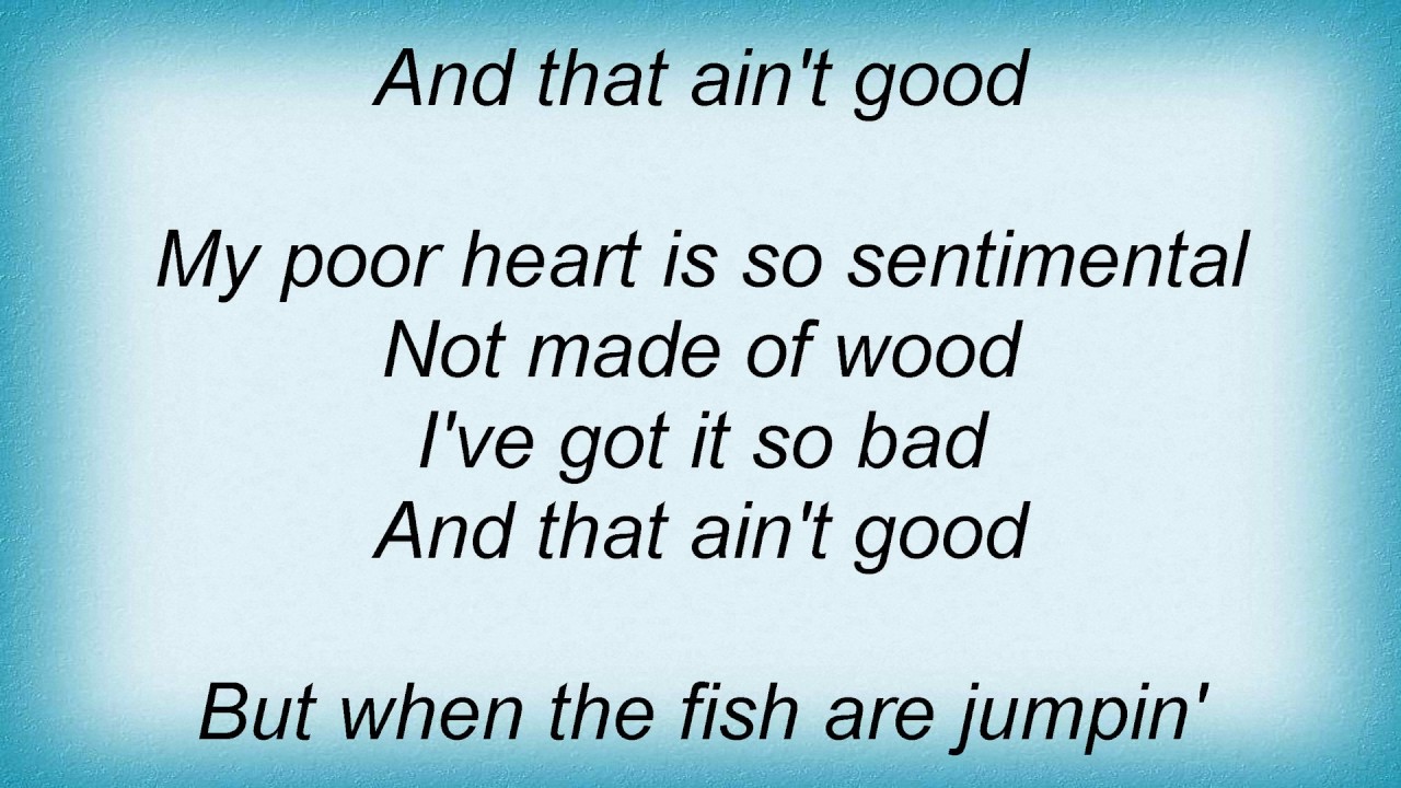 Rosemary Clooney I Got It Bad And That Ain't Good Lyrics YouTube