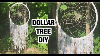DOLLAR TREE Hula Hoop DREAM CATCHER DIY XL - 10