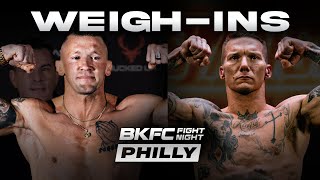 BKFC FIGHT NIGHT PHILLY PAGUE vs PETERSEN Weigh-In | LIVE!