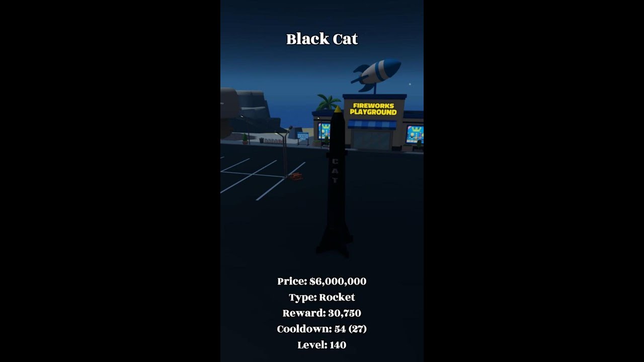 Black Cat | Roblox Fireworks Playground 