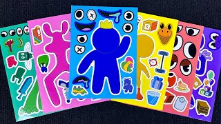 [ToyASMR] Decorate with Sticker Book Rainbow Friends ✨ #paperdiy #asmr #rainbowfriends
