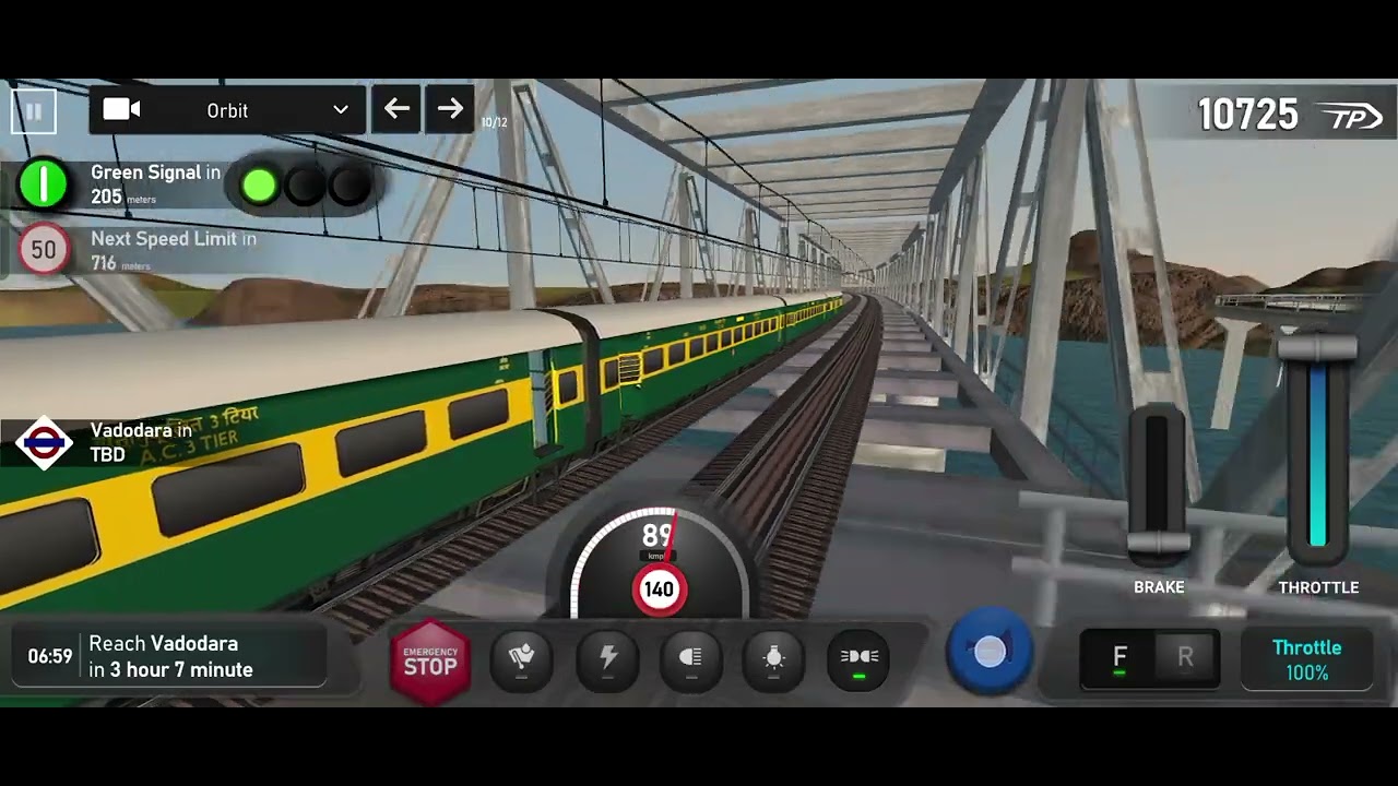 Vijayawada to Agara canntt garib rath sf express train simulator game 🎮 trn gm 🎮 Alcolomotive part 2