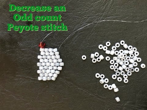 How to Decrease an Odd Count Peyote Stitch ( Easiest Way) 💞
