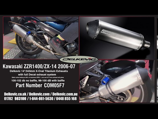 Delkevic Exhaust Muffler X-Oval Titanium sound Kawasaki