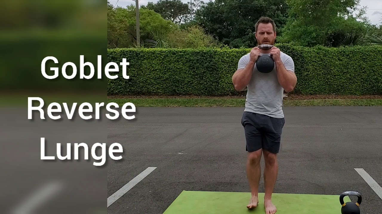 Goblet reverse lunge - YouTube