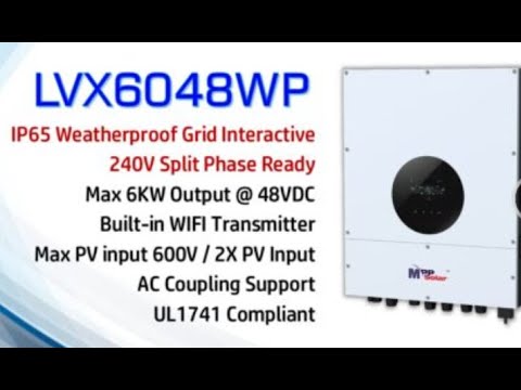 Video LVX6048WP 6KW Outdoor IP65 Hybrid Inverter - First Look - youtube