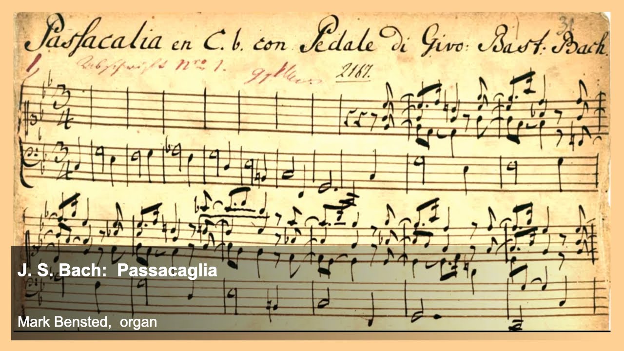 J. S. Bach Passacaglia. BWV 582 YouTube